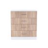 Comoda Miami cu 4 sertare 80x92 cm stejar sonoma-alb