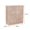 Comoda Miami cu 4 sertare 80x92 cm stejar sonoma-stejar sonoma