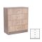Comoda Miami cu 4 sertare 80x92 cm stejar Sonoma-stejar York