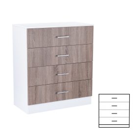 Comoda Miami cu 4 sertare 80x92 cm stejar York-alb