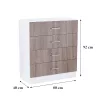 Comoda Miami cu 4 sertare 80x92 cm stejar York-alb