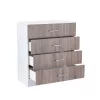 Comoda Miami cu 4 sertare 80x92 cm stejar York-alb