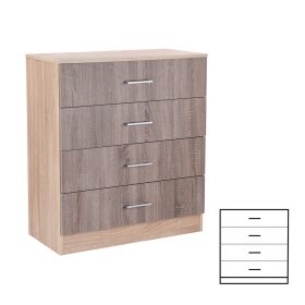 Comoda Miami cu 4 sertare 80x92 cm stejar York-stejar Sonoma