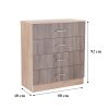 Comoda Miami cu 4 sertare 80x92 cm stejar York-stejar Sonoma