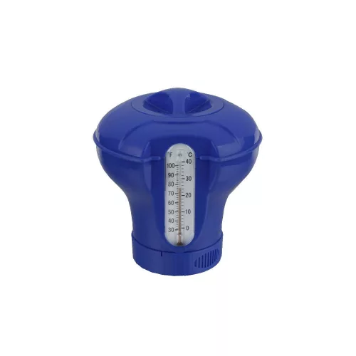 Distribuitor de lichid pentru piscină cu termometru pentru tablete de 200 g