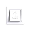 Comutator clopot Nova 101N cu cadru alb
