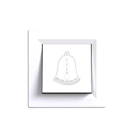 Comutator clopot Nova 101N cu cadru alb