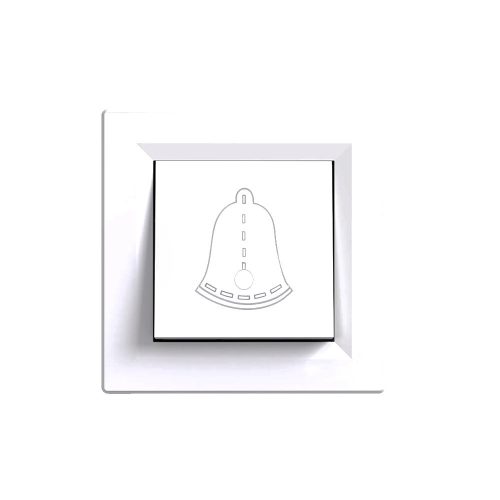 Comutator clopot Nova 101N cu cadru alb