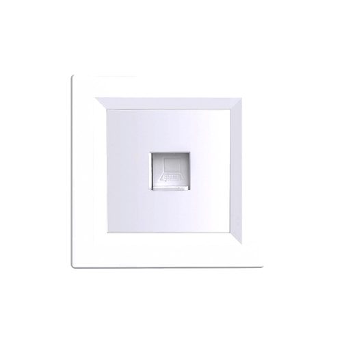 Priză Nova UTP RJA-45 cu cadru alb
