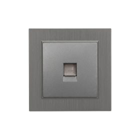 Priză Nova UTP RJA-45 cu cadru gri