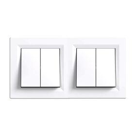 Nova dublu candelabru comutator 105 cu cadru alb