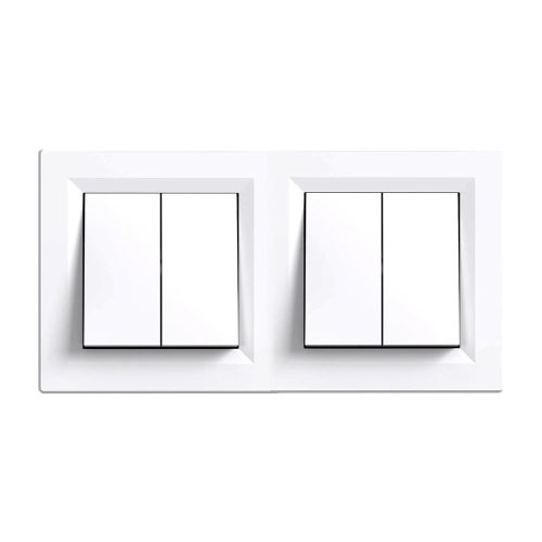 Nova dublu candelabru comutator 105 cu cadru alb