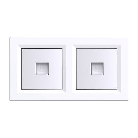 Nova dublă priză UTP RJA-45 cu cadru alb