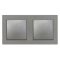 Întrerupător cu clopot dublu Nova 101N cu cadru gri