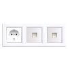 Mufa Nova III cu doi conectori UTP cu cadru alb