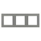 Nova cadru triplu orizontal gri