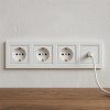 Nova IV trei prize cu priză TV cu cadru alb