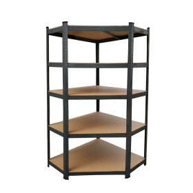   Raft de colț pentru sarcini grele 180x70x40-40 cm 175 kg negru