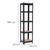 Raft robust 180x40x40 cm 150 kg negru
