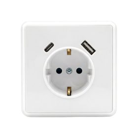 Priză Nova cu conector USB alb