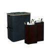 Colector selectiv de sticle cu doua compartimente 140l negru