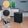 Colector selectiv de sticle cu doua compartimente 140l negru