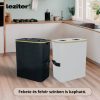 Colector selectiv de sticle cu doua compartimente 140l negru