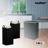 Colector selectiv de sticle cu doua compartimente 140l negru