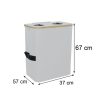 Colector selectiv de sticle cu doua compartimente 140l alb