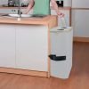 Colector selectiv de sticle cu doua compartimente 140l alb