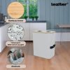 Colector selectiv de sticle cu doua compartimente 140l alb