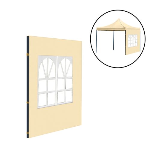 Foișor de grădină cu fereastră perete lateral marchiză 3x3 m