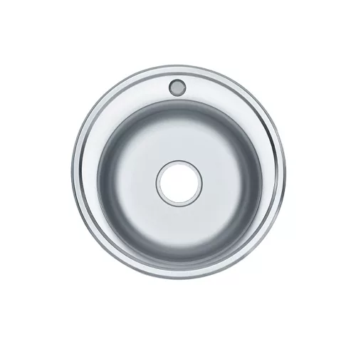 Chiuveta rotunda Teur din otel inoxidabil cu o singura cuva