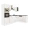 Mobila de bucatarie Yorki 280 cu corp alb si fata alb satinat