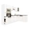 Mobila de bucatarie de colt Yorki 310, corp alb, cu fata alb satinat