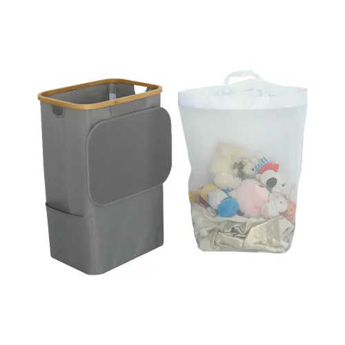 Coș de gunoi 100L gri 44x33x67 cm