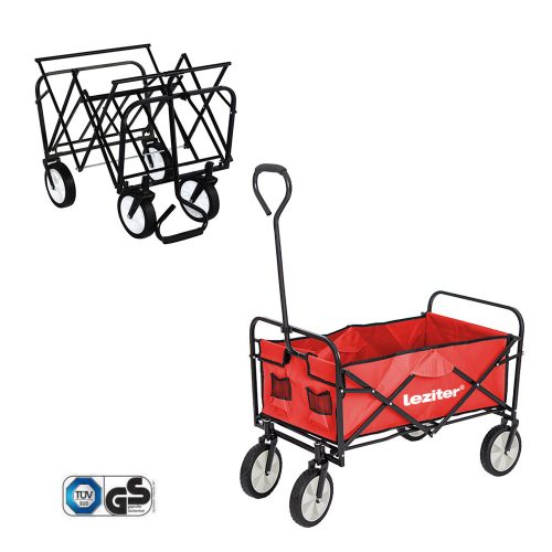 Carucior de plaja pliabil de gradina rosu