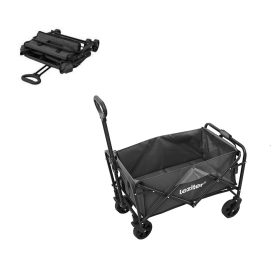 Carucior de plaja pliabil standard pentru gradina, gri