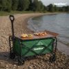 Cărucior de plajă pliabil standard de grădină cu masă verde