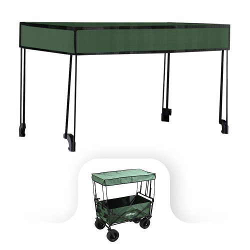 Scaun de plajă premium acoperiș verde