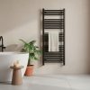 Uscător de prosoape drept radiator 1400x600 mm negru