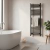 Uscător de prosoape drept radiator 1600x600 mm negru