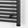 Uscător de prosoape drept radiator 1600x600 mm negru