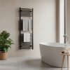 Radiator curbat pentru uscător de prosoape 1200x500 mm negru