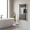 Radiator curbat pentru uscător de prosoape 1200x600 mm negru