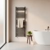 Uscător de prosoape curbat radiator 1400x500 mm negru