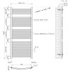 Radiator curbat pentru uscător de prosoape 1400x600 mm negru