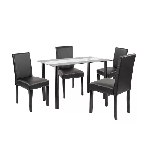 Set de masa Karin 4-1 negru-negru