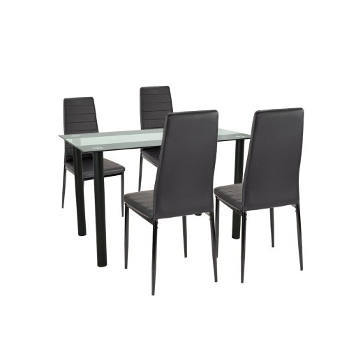 Set de masa Mezza 4-1 negru-negru