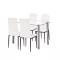Mateo 4+1 set de sufragerie alb-negru